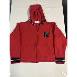 Castles Sport Nebraska Huskers Women’s Large Jacket Embroidered Football Red